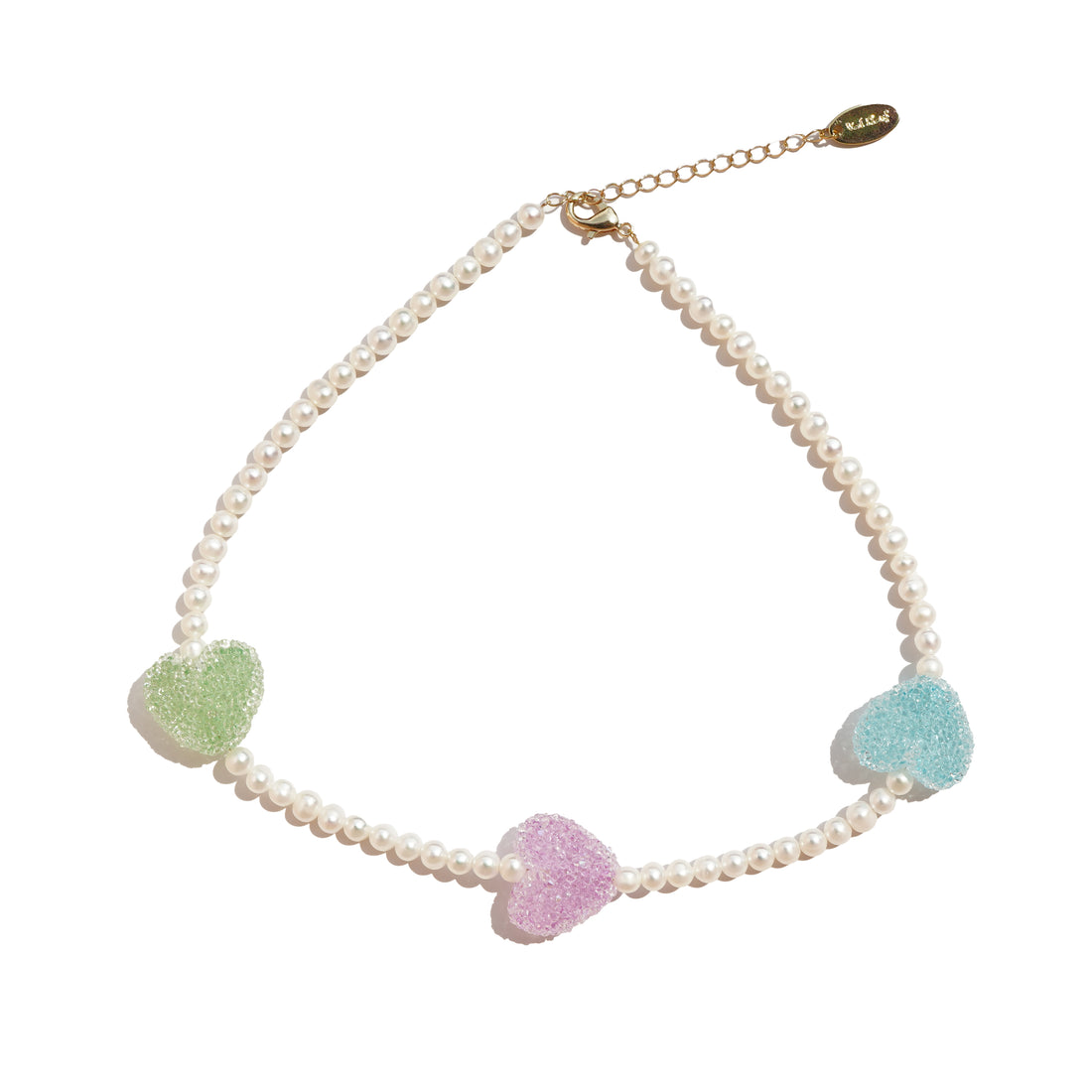 Zero Calorie Gummy Heart Pearl Necklace